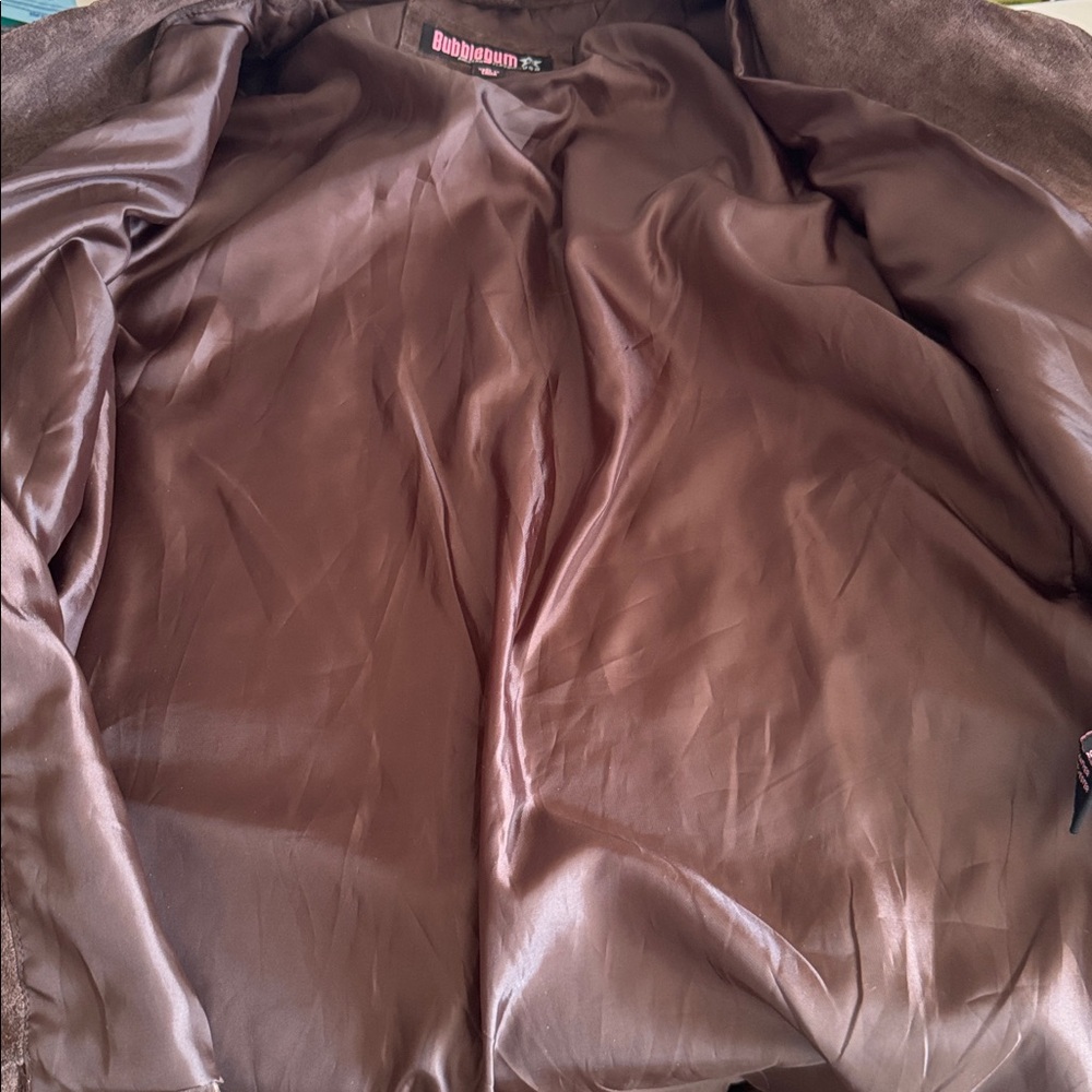 Bubblegum Brown Suede Fringe Jacket - Picture 5 of 10